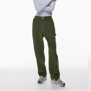 Aritzia TNA Brand New (NWT) Greenwich Corduroy Pants - Fatigue
